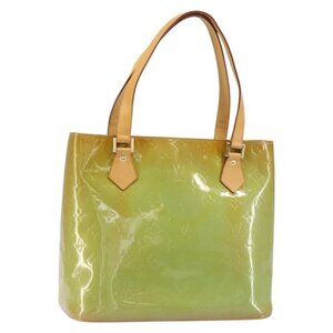 LOUIS VUITTON Monogram Vernis Houston Hand Bag Baby Blue M91005 LV Auth 150110